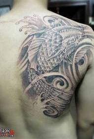 back squid tattoo pattern