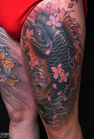 bendel farvet sort blæksprutte tatoveringsmønster