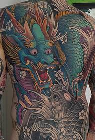 Dragon Squid Tattoo Pattern