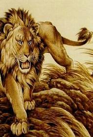 recommend a domineering lion tattoo manuscript picture