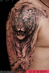 cool arm tiger tattoo pattern