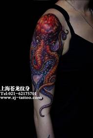 beautiful arm classic octopus tattoo pattern