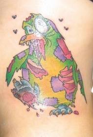 Zombie penguin tattoo