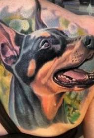 子犬の入れ墨8横暴な鮮やかなかわいい子犬のタトゥーパターン