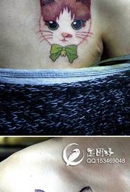 bellesa més recent i el més popular patró de tatuatge de gats