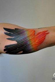 arm popular cool a color totem crow tattoo pattern