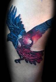 tatuagem criativa imagem dupla exposição animal tatuagem padrão