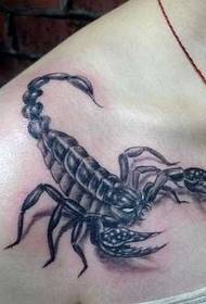 ຮູບແບບ tattoo scorpion shoulder