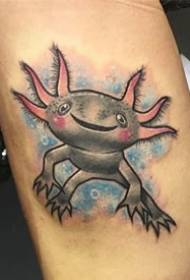dierlike tatoeëerfatroan - skildere akwarelskets kreatyf amfibyske tatoeage patroanen