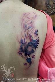 spersonalizowany piękny wzór tatuażu lisa