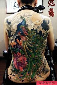 beautiful back beautiful peacock tattoo pattern