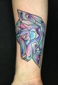 boys arms painted watercolor geometric elements creative animal tattoo pictures