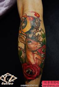 nogi popularny fajny wzór tatuażu jelenia