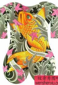 Squid tattoo pattern: full color squid tattoo pattern
