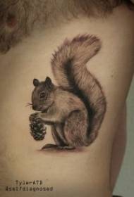 squirrel tattoo 9 skillful squirrel tattoo pattern  131666 - Cute Bunny Tattoo A Gentle and Smart Rabbit Tattoo Pattern