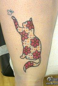 a popular classic cat tattoo pattern
