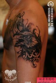 yakakurumbira crow tattoo pateni 132507 - yakaomeswa ingwe musoro tattoo tattoo manyore