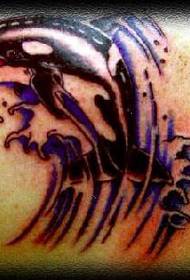 színes gyilkos bálna tetoválás minta