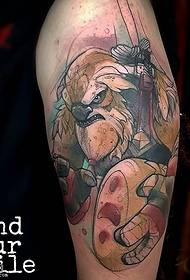 noga obojena životinja tetovaža uzorak