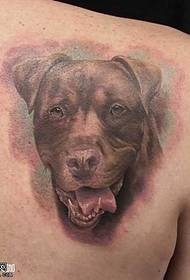 shoulder dog tattoo pattern