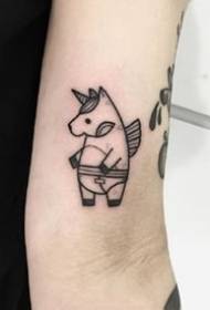 luštna linija tatoo za male živali - 9 kreativnih majhnih svežih linij živalski preprost vzorec tatoo