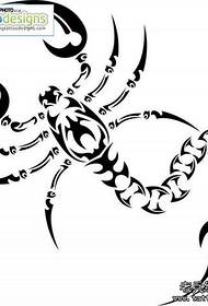 A good-looking totem scorpion tattoo pattern