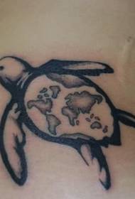 roztomilý a pekný korytnačka totem tetovanie