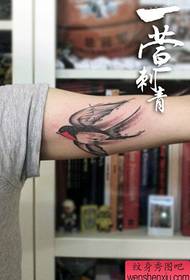 braço popular clássico andorinha tatuagem padrão