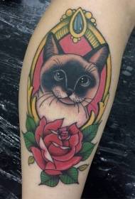 mačka tetovaža uzorak sladak i sladak mačak tetovaža uzorak