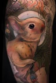 кролик татуювання візерунок милий милий кролик татуювання візерунок
