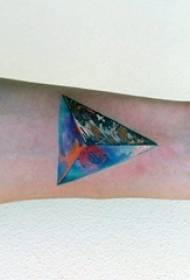 una variedad de habilidades creativas de pintura elementos geométricos línea patrón de tatuaje