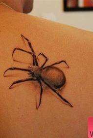 Laki-laki kembali pola tato laba-laba klasik populer