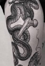 8 skupina pekných čierno-šedých bodových obrázkov tetovania Hydralist