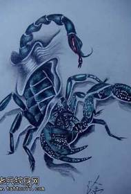 modèle de tatouage scorpion beau manuscrit