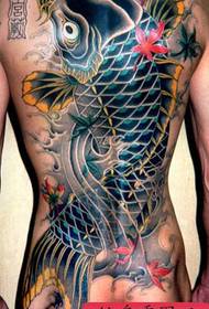 professional tattoo gallery: back squid tattoo pattern picture