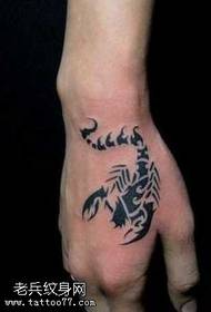 arm tiger mouth totem scorpion tattoo pattern