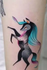Girls bursting colorful animal tattoo designs Appreciate