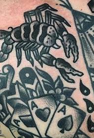 pattern ng tattoo ng scorpion ng dibdib