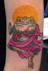 Japanese-style small frog tattoo pattern - 9 cute Japanese-style small frog tattoo pictures