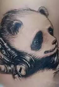 可爱 dikke en mooie gigantische panda-tatoeage