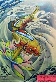 Татуировки из кальмара: цветное изображение татуировки из лотоса