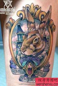 Modello di tatuaggio popolare coniglio freddo gambe
