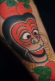 Uzorak tetovaže šljokica majmuna