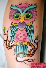legs beautiful An owl tattoo pattern
