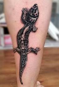 Gecko Tattoo Pattern_10 Myndir af Lizard Gecko Tattoos 131809- 麋鹿 Tattoo works_14 dýra Elg húðflúr myndir