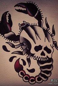 小巧流行的一幅蝎子纹身手稿