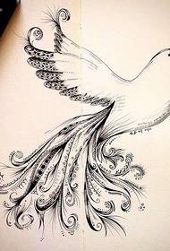 özlü Yakışıklı güvercin dövme deseni el yazması malzeme