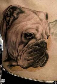 waist bulldog tattoo pattern