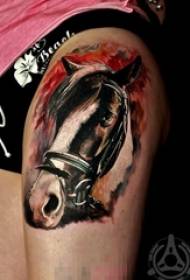 a variety of creative personality design full of animal horse tattoo pattern
