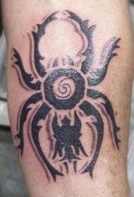 Tribal Μαύρο Pattern Τατουάζ Spider